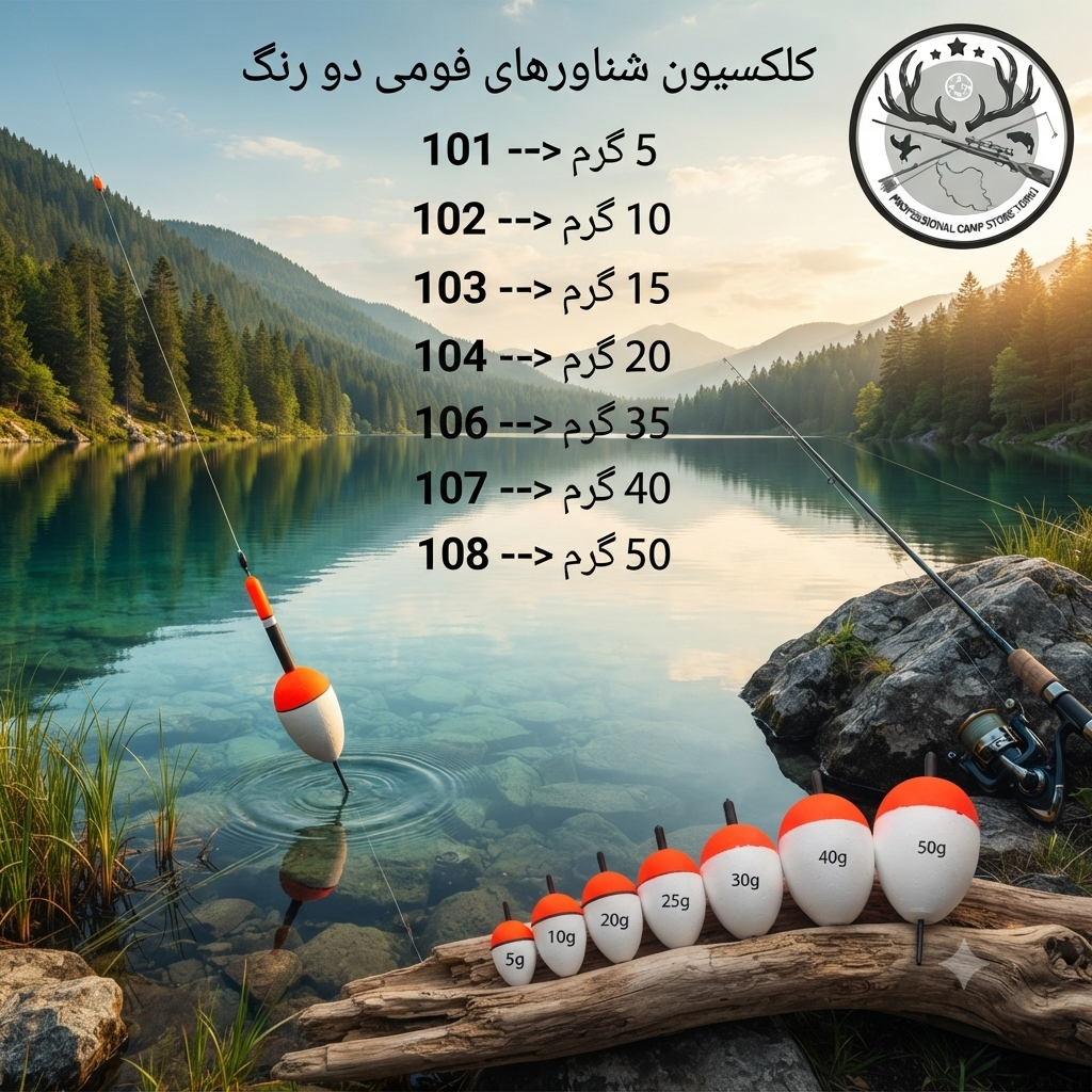 شناور ماهیگیری فومی اسفنجی یونولیتی چوبی وزنه دار فسفر خور شیشه ای